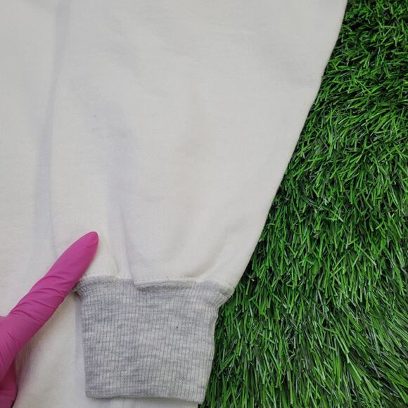 Vintage Boston University Sweatshirt Large 24x24 Baggy Crop - Picture 4 of 15